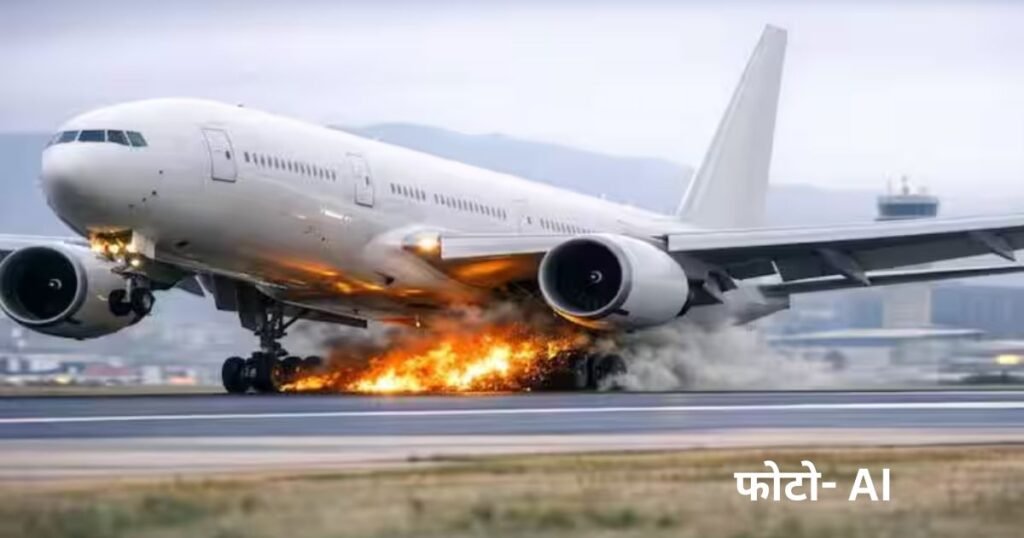 इंटरनेशनल एयरपोर्ट पर बड़ा हादसा टला! लैंडिंग के दौरान विमान के टायर में लगी आग, 289 यात्रियों में मची अफरा-तफरी फोटो AI