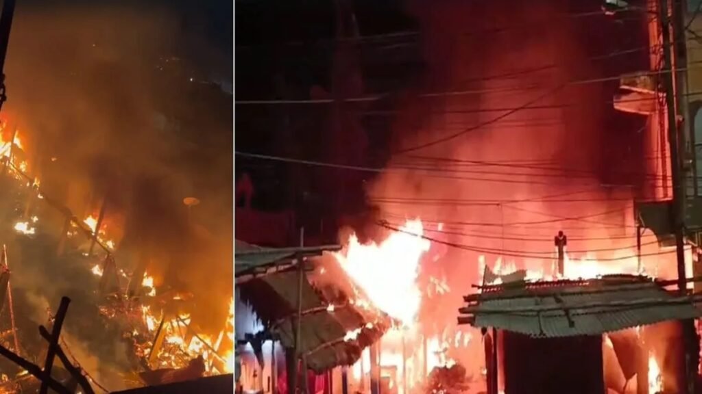 यहां के मछली बाजार में भीषण आग… बैंक शाखा समेत कई दुकानें खाक, 50 लाख रुपये जलकर स्वाहा… Untitled 14