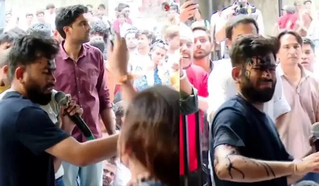 अनशन के बीच अभिजीत दीपके पर स्याही से हमला, जंतर-मंतर पर मचा हंगामा, महिला गिरफ्तार Untitled 231
