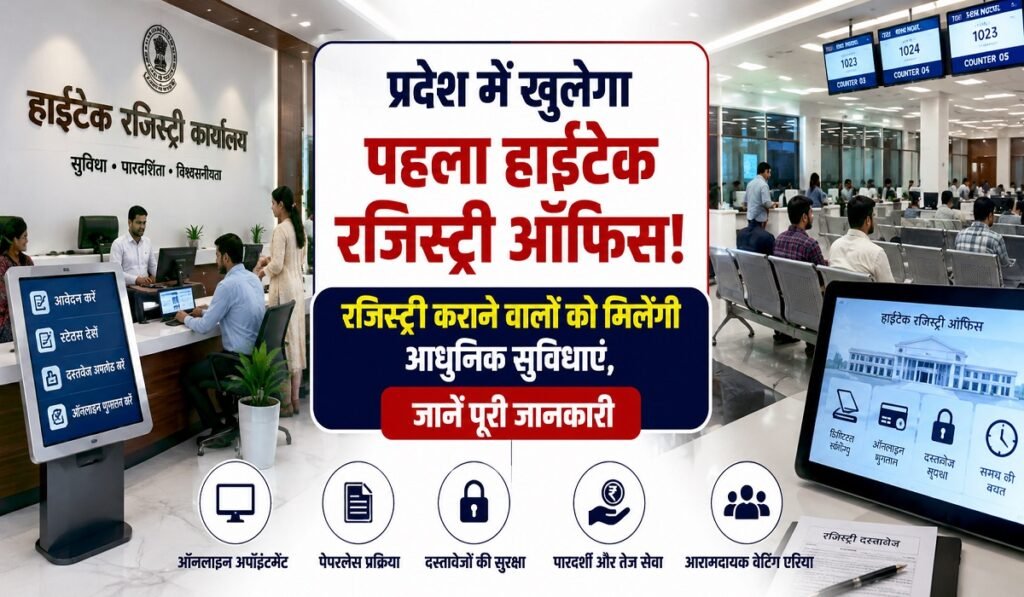 High-Tech Registry Office: प्रदेश में खुलेगा पहला हाईटेक रजिस्ट्री ऑफिस! रजिस्ट्री कराने वालों को मिलेंगी आधुनिक सुविधाएं, जानें पूरी जानकारी Untitled 255