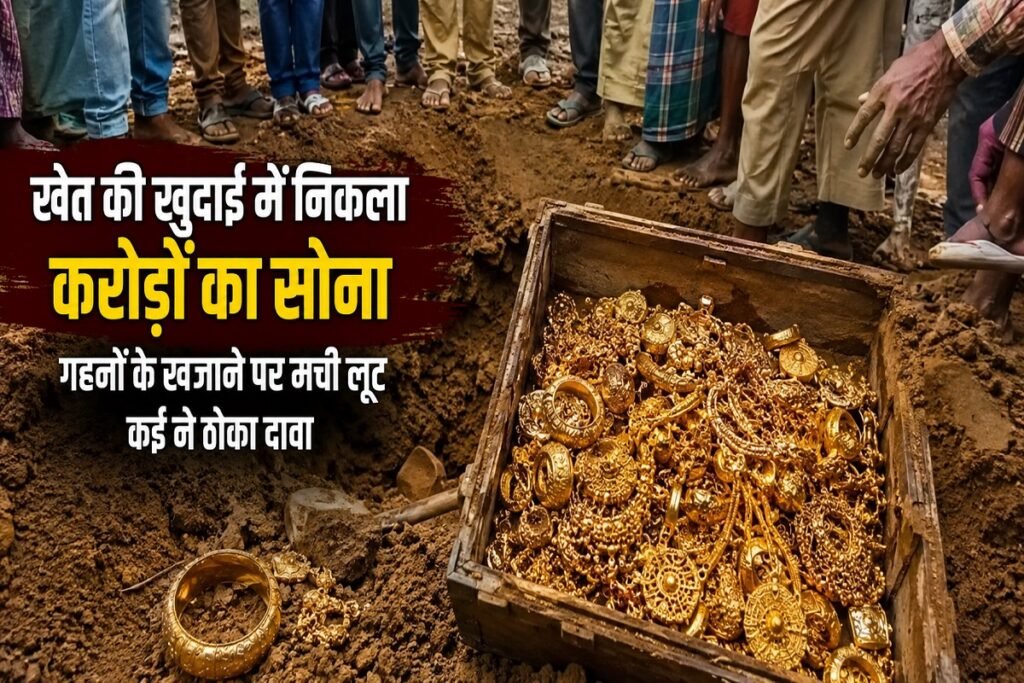 खेत की खुदाई में मिला करोड़ों का सोने का खजाना, गहनों पर मची लूट, कई लोगों ने ठोका दावा Untitled 26