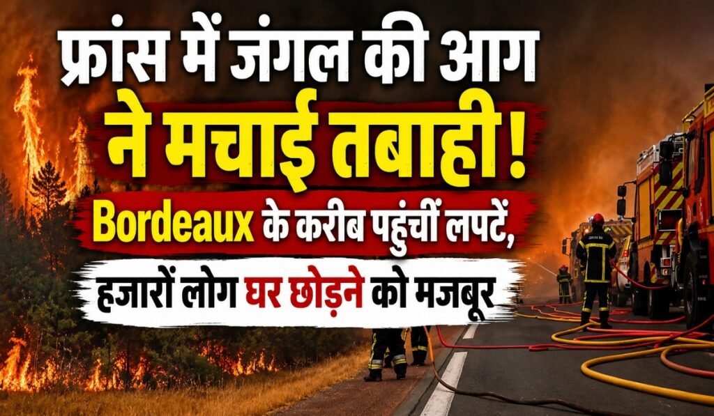 France Fire News: फ्रांस में जंगल की आग ने मचाई तबाही! Bordeaux के करीब पहुंचीं लपटें, हजारों लोग घर छोड़ने को मजबूर Untitled 353