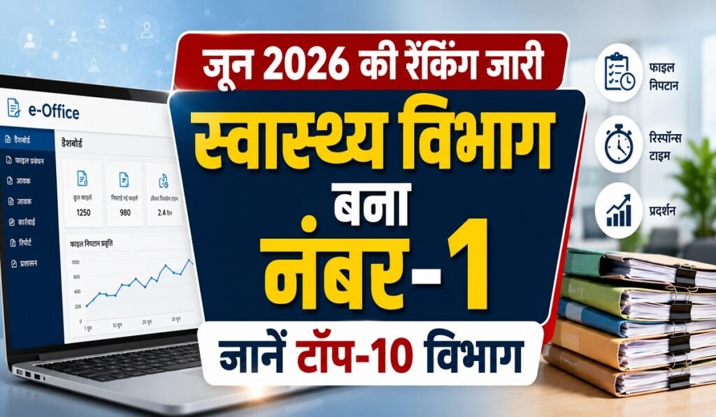 CG E-Office Ranking: जून 2026 की रैंकिंग जारी, स्वास्थ्य विभाग बना नंबर-1, जानें टॉप-10 विभाग Untitled 392