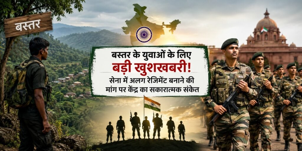 Indian Army Regiment: बस्तर के युवाओं के लिए बड़ी खुशखबरी! सेना में अलग रेजिमेंट बनाने की मांग पर केंद्र का सकारात्मक संकेत amd.jpge