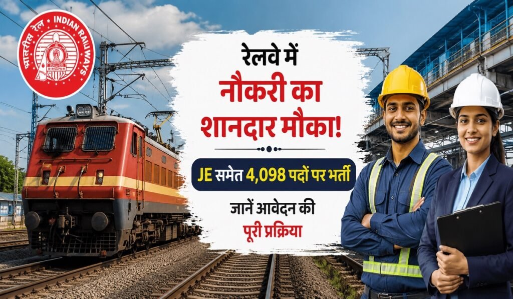 RRB JE Vacancy 2026: रेलवे में नौकरी का शानदार मौका! JE समेत 4,098 पदों पर भर्ती, जानें आवेदन की पूरी प्रक्रिया Untitled 140