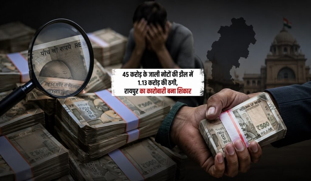 CG Crime: 45 करोड़ के जाली नोटों की डील में 1.13 करोड़ की ठगी, रायपुर का कारोबारी बना शिकार Untitled 31