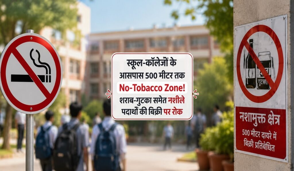 स्कूल-कॉलेजों के आसपास 500 मीटर तक No-Tobacco Zone! शराब-गुटका समेत नशीले पदार्थों की बिक्री पर रोक Untitled 41