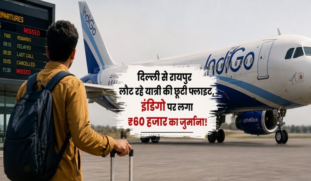 Delhi to Raipur Flight: दिल्ली से रायपुर लौट रहे यात्री की छूटी फ्लाइट, इंडिगो पर लगा 60 हजार का जुर्माना Untitled 53