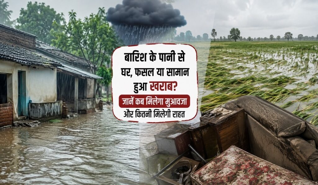 बारिश के पानी से घर, फसल या सामान हुआ खराब? जानें कब मिलेगा मुआवजा और कितनी मिलेगी राहत Untitled 59