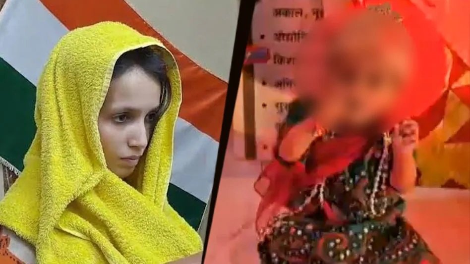 ब्लू ड्रम वाली मुस्कान ने जेल में मनाई जन्माष्टमी, 8 महीने की बेटी बनी राधा 1 1