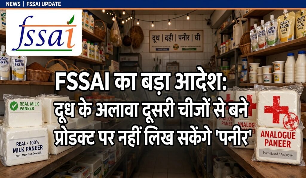 FSSAI का बड़ा आदेश: दूध के अलावा दूसरी चीजों से बने प्रोडक्ट पर नहीं लिख सकेंगे ‘पनीर’ Untitled 293