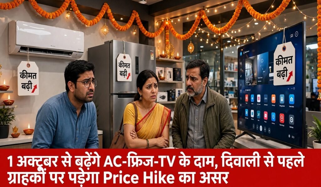 1 अक्टूबर से बढ़ेंगे AC-फ्रिज-TV के दाम, दिवाली से पहले ग्राहकों पर पड़ेगा Price Hike का असर Untitled 358