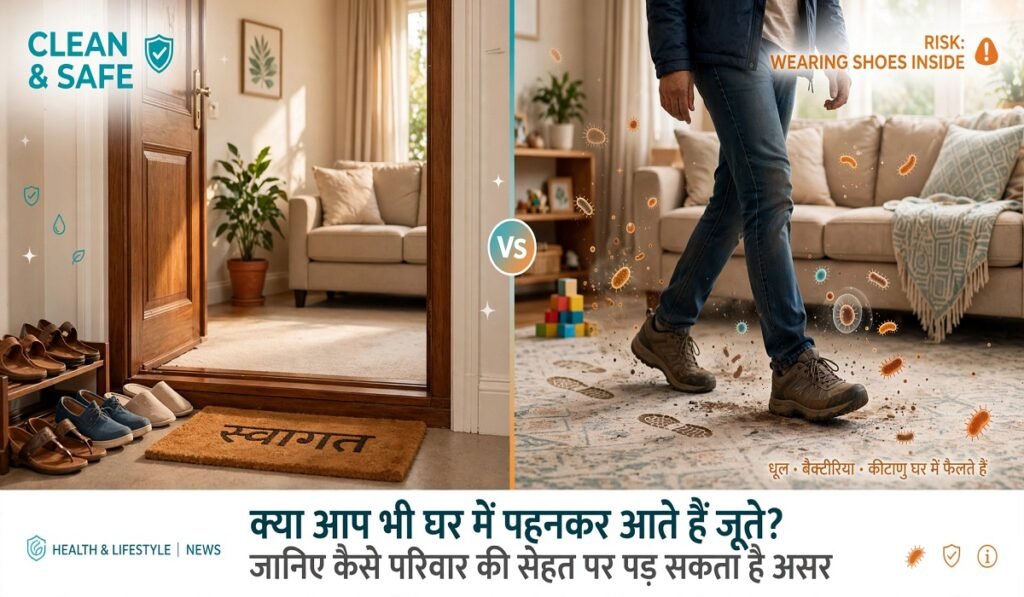 क्या आप भी घर में पहनकर आते हैं जूते? जानिए कैसे परिवार की सेहत पर पड़ सकता है असर Untitled 394
