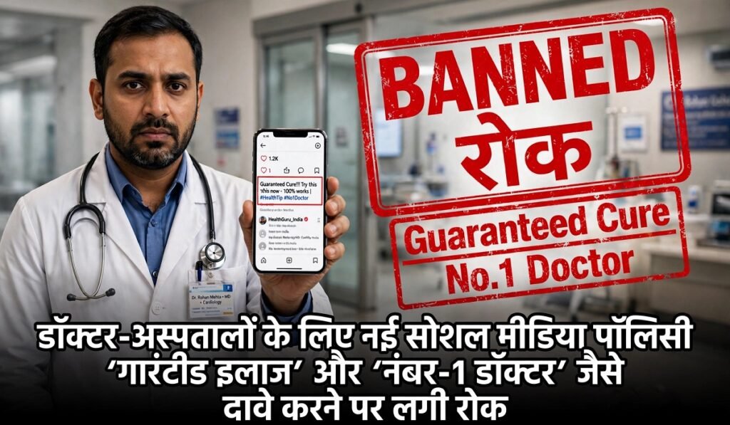 डॉक्टर-अस्पतालों के लिए नई सोशल मीडिया पॉलिसी, ‘गारंटीड इलाज’ और ‘नंबर-1 डॉक्टर’ जैसे दावे करने पर लगी रोक Untitled 122