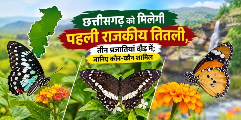 छत्तीसगढ़ को मिलेगी पहली राजकीय तितली, तीन प्रजातियां दौड़ में; जानिए कौन-कौन शामिल Untitled 125