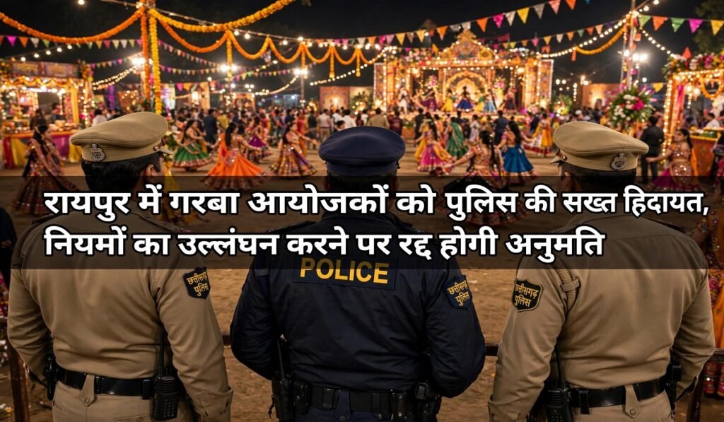 रायपुर में गरबा आयोजकों को पुलिस की सख्त हिदायत, नियमों का उल्लंघन करने पर रद्द होगी अनुमति Untitled 131