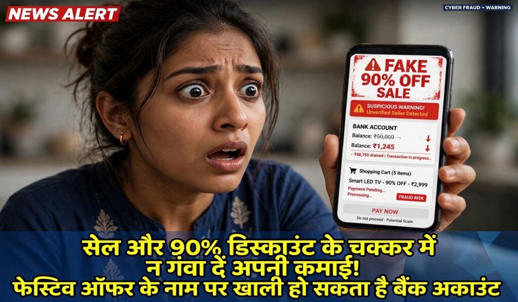 सेल और 90% डिस्काउंट के चक्कर में न गंवा दें अपनी कमाई! फेस्टिव ऑफर के नाम पर खाली हो सकता है बैंक अकाउंट Untitled 223