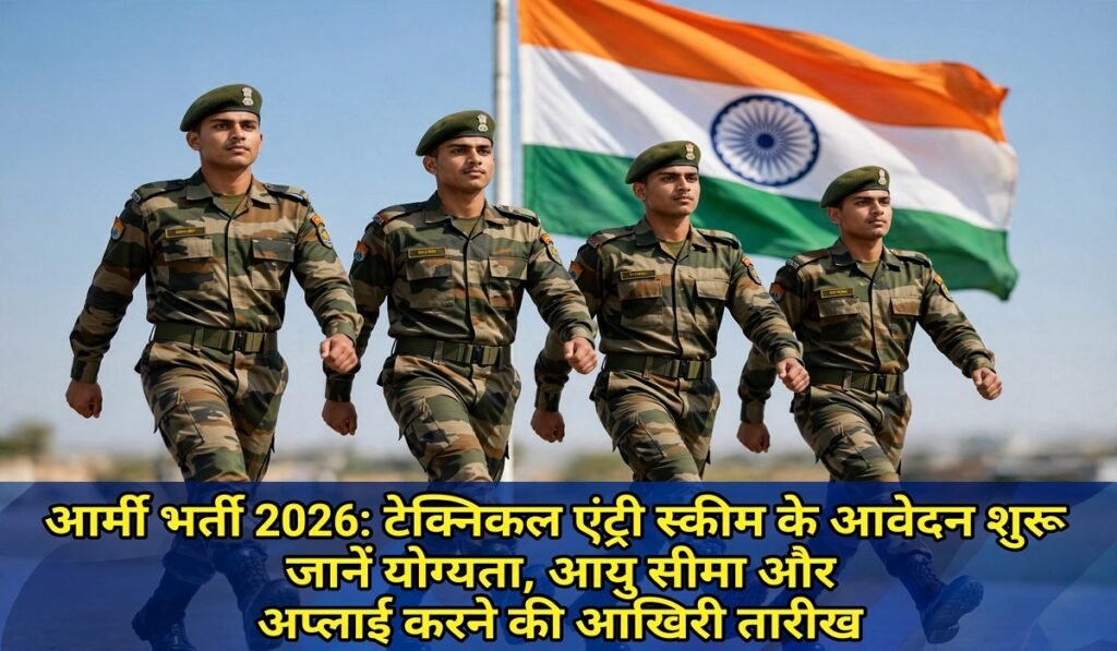 Army Recruitment 2026: टेक्निकल एंट्री स्कीम के आवेदन शुरू, जानें योग्यता, आयु सीमा और अप्लाई करने की आखिरी तारीख Untitled 224