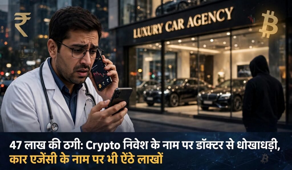 47 लाख की ठगी: Crypto निवेश के नाम पर डॉक्टर से धोखाधड़ी, कार एजेंसी के नाम पर भी ऐंठे लाखों Untitled 23