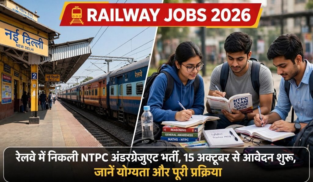 RRB NTPC UG Notification 2026: रेलवे में निकली NTPC अंडरग्रेजुएट भर्ती, 15 अक्टूबर से आवेदन शुरू, जानें योग्यता और पूरी प्रक्रिया Untitled 239