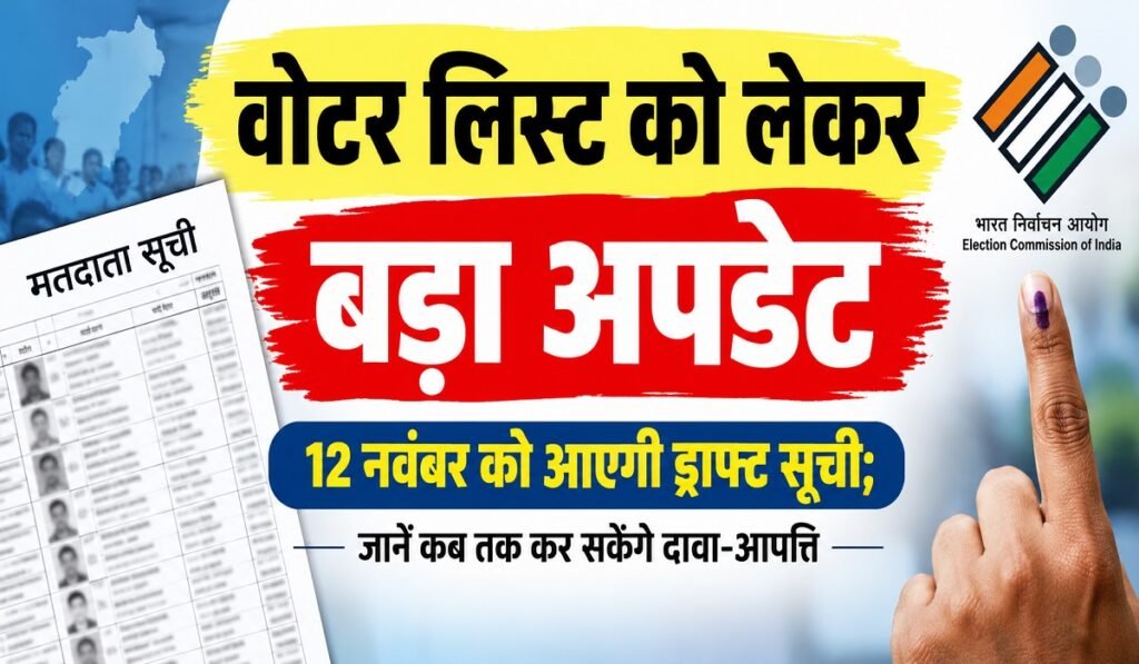 SSR-2027: वोटर लिस्ट को लेकर बड़ा अपडेट, 12 नवंबर को आएगी ड्राफ्ट सूची; जानें कब तक कर सकेंगे दावा-आपत्ति Untitled 303