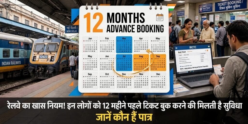 रेलवे का खास नियम! इन लोगों को 12 महीने पहले टिकट बुक करने की मिलती है सुविधा, जानें कौन हैं पात्र Untitled 362