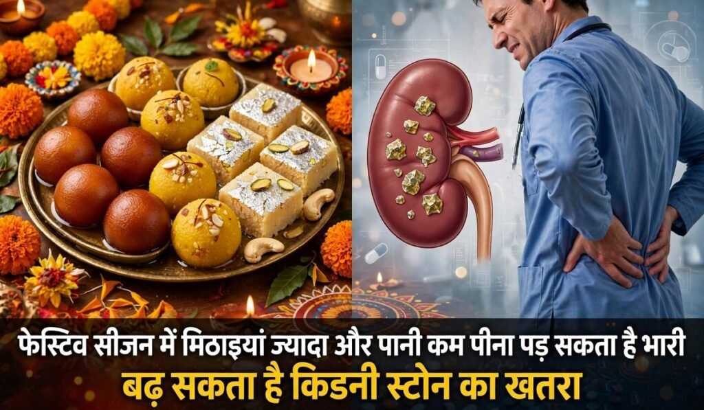 फेस्टिव सीजन में मिठाइयां ज्यादा और पानी कम पीना पड़ सकता है भारी, बढ़ सकता है किडनी स्टोन का खतरा; जानें 5 प्रमुख लक्षण Untitled 407