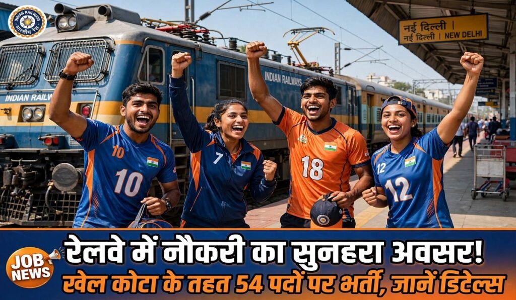 Railway Recruitment 2026-27: रेलवे में नौकरी का सुनहरा अवसर! खेल कोटा के तहत 54 पदों पर भर्ती, जानें डिटेल्स Untitled 438