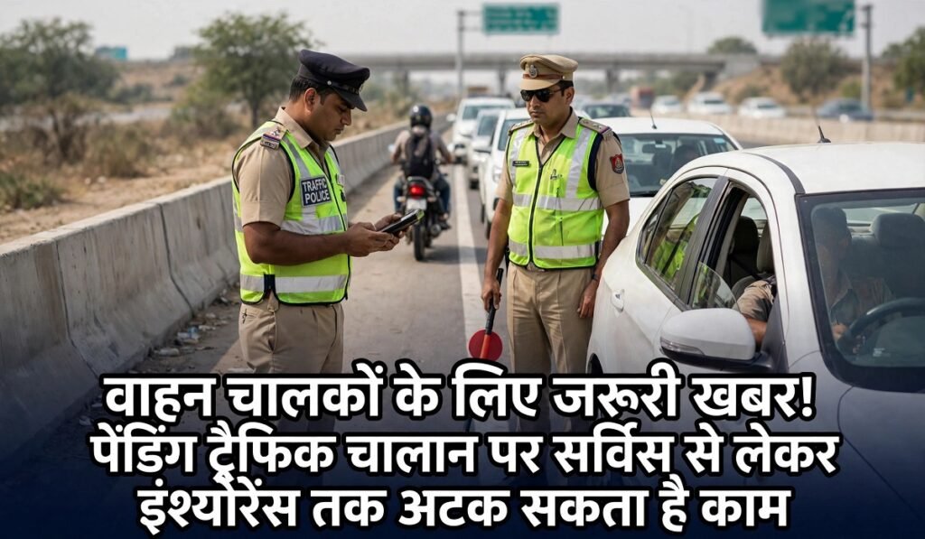 वाहन चालकों के लिए जरूरी खबर! पेंडिंग ट्रैफिक चालान पर सर्विस से लेकर इंश्योरेंस तक अटक सकता है काम Untitled 45