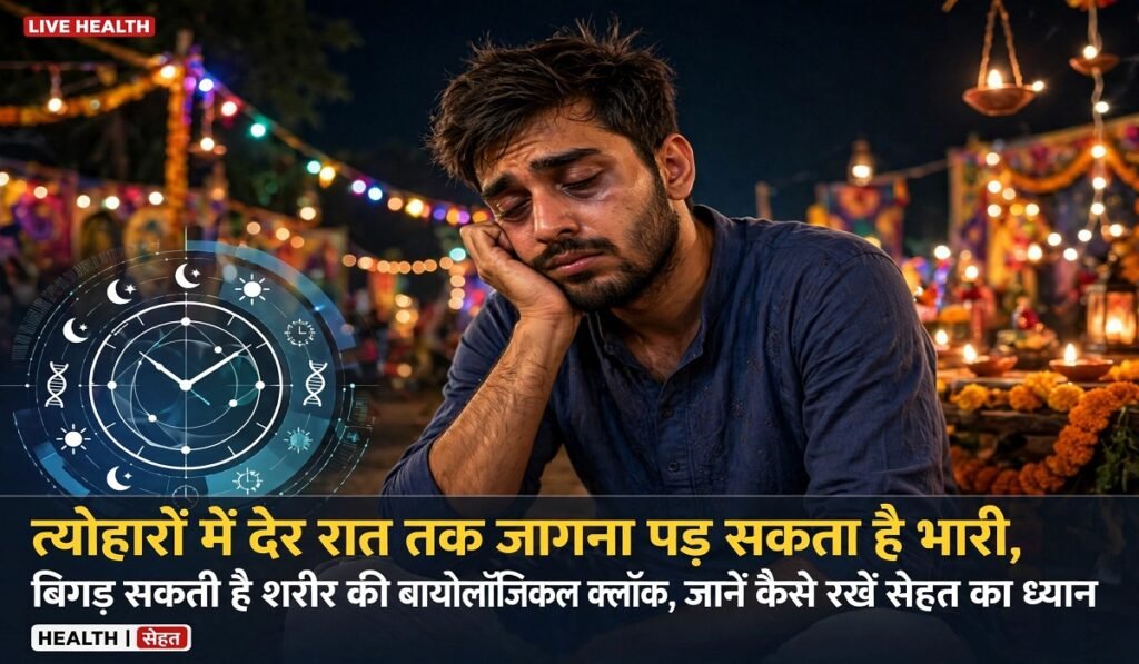Festival Sleep Tips: त्योहारों में देर रात तक जागना पड़ सकता है भारी, बिगड़ सकती है शरीर की बायोलॉजिकल क्लॉक, जानें कैसे रखें सेहत का ध्यान Untitled 467